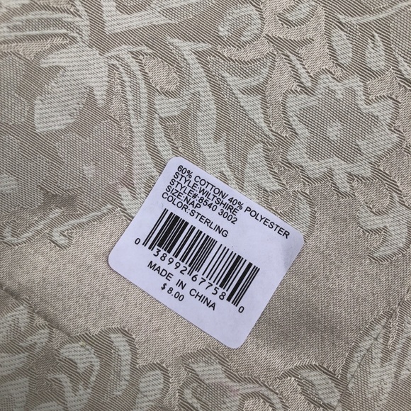 Nwt Waterford Grey-Taupe Damask Napkins set of 4 - Picture 4 of 6